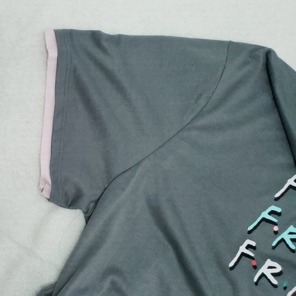 y2k new FRIENDS PJs Pajama Set Top w Pants TV show Sleepwear MEDIUM 8 10 - Picture 12 of 13